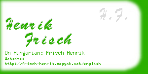 henrik frisch business card